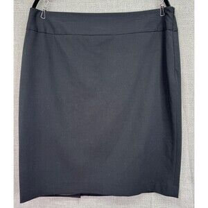 Liz Claiborne Pinstripe Fully Lined Pencil Skirt Women's Size 14 Black Pinstripe